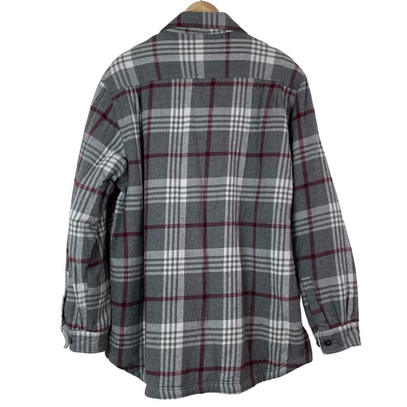 Club Room Men’s Plaid Flannel Sherpa Lined Shirt Jacket Cozy Shacket Size XL - Picture 3 of 16